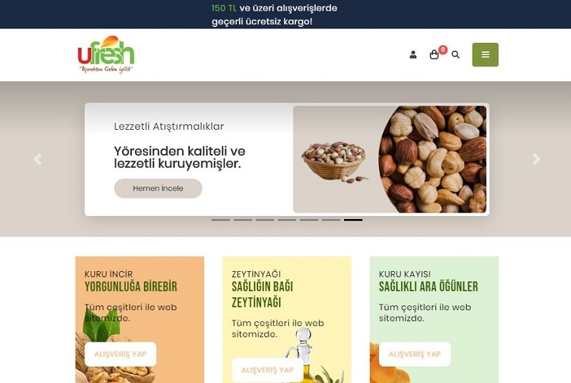 Ufresh renewed its website with new products it added