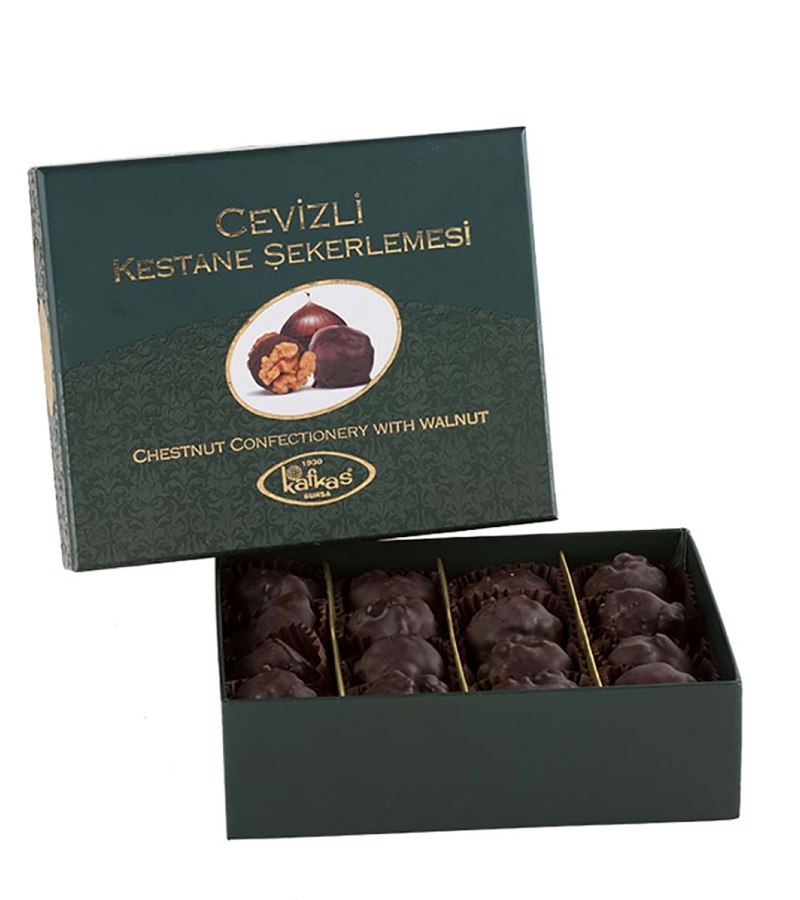Bitter Çikolatalı Kestane Şekeri Cevizli 350 Gr