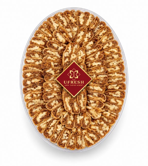 Cevizli İncir Dolması Şeffaf Oval Kap (500 g)
